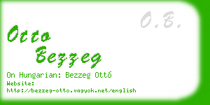 otto bezzeg business card